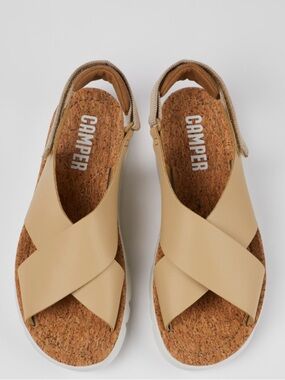 Camper Oruga flat sandals, Beige, Size EU41/US10, NWT NO box. Floor display